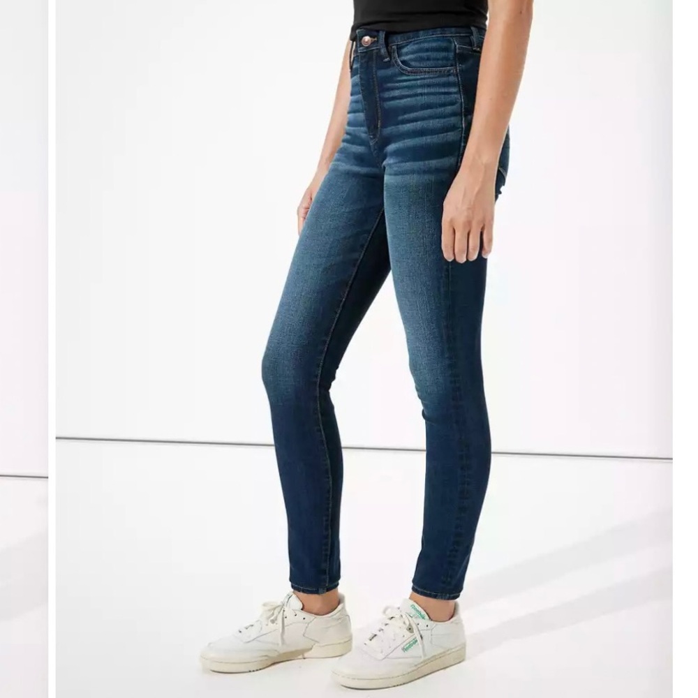 NWOT American Eagle Blue Highest Rise Jegging 10